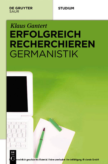 Erfolgreich recherchieren - Germanistik main product photo