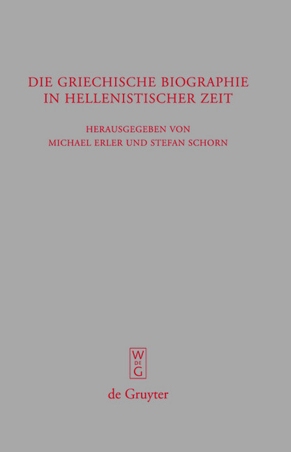 Die griechische Biographie in hellenistischer Zeit main product photo