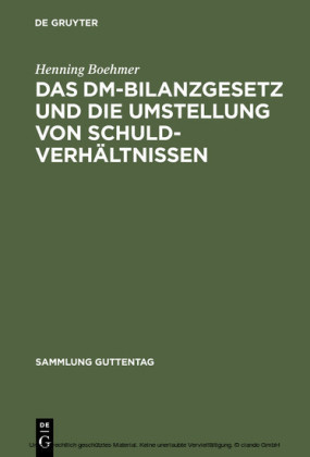 Das DM-Bilanzgesetz und die Umstellung von Schuldverhältnissen