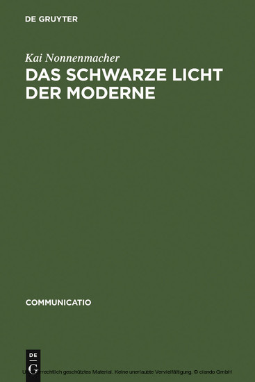 Das schwarze Licht der Moderne main product photo