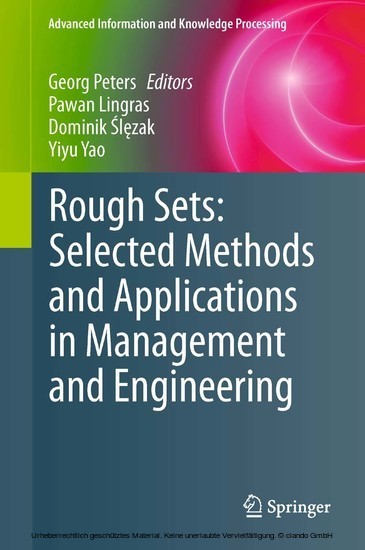 Rough Sets: Selected Methods and Applications in Management and Engineering main product photo