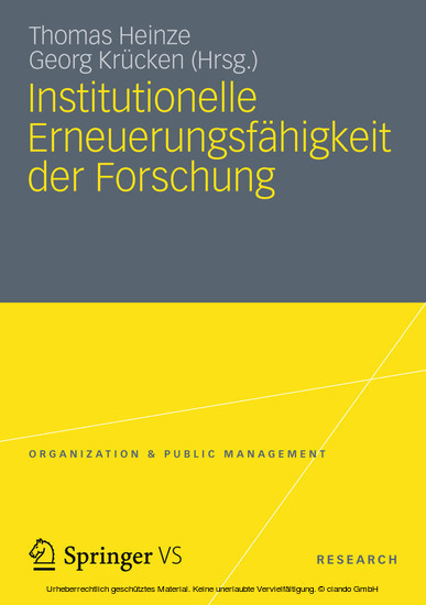 Institutionelle Erneuerungsfähigkeit der Forschung main product photo