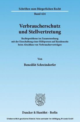 Verbraucherschutz und Stellvertretung. main product photo