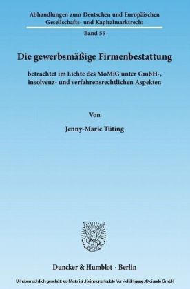Die gewerbsmäßige Firmenbestattung