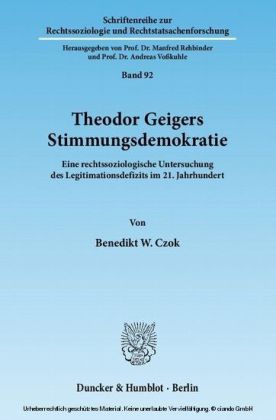 Theodor Geigers Stimmungsdemokratie. main product photo