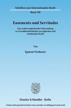 Easements und Servitudes.