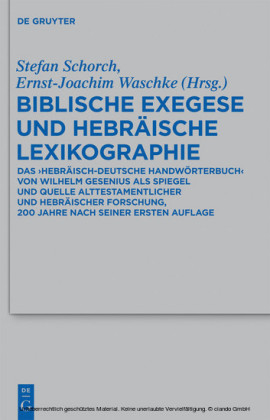 Biblische Exegese und hebräische Lexikographie