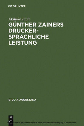 Günther Zainers druckersprachliche Leistung