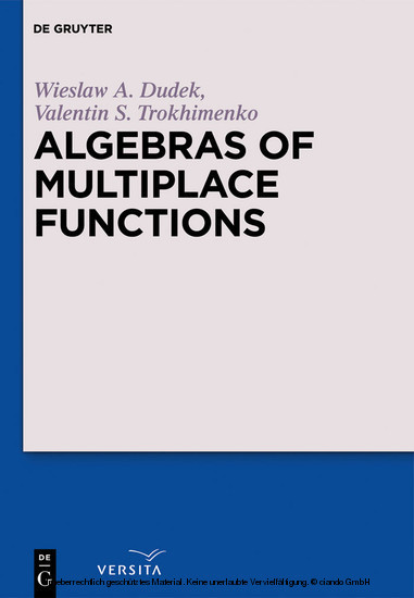 Algebras of Multiplace Functions main product photo