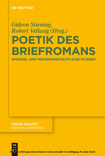 Poetik des Briefromans main product photo