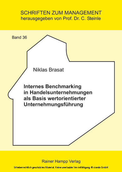 Internes Benchmarking in Handelsunternehmungen als Basis wertorientierter Unternehmungsführung main product photo