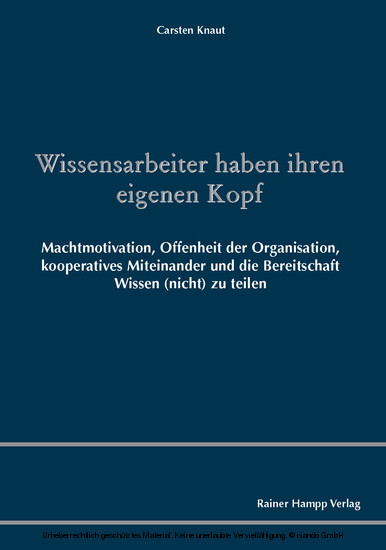 Wissensarbeiter haben ihren eigenen Kopf main product photo