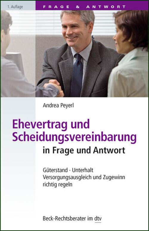 Ehevertrag und Scheidungsvereinbarung in Frage und Antwort main product photo