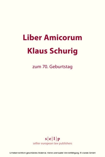 Liber Amicorum Klaus Schurig main product photo