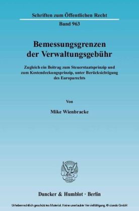 Bemessungsgrenzen der Verwaltungsgebühr.