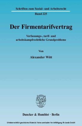 Der Firmentarifvertrag.