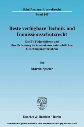 Beste verfügbare Technik und Immissionsschutzrecht. main product photo