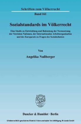 Sozialstandards im Völkerrecht.
