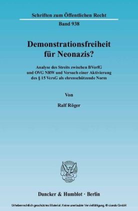Demonstrationsfreiheit für Neonazis?