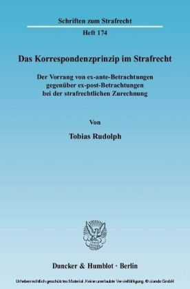 Das Korrespondenzprinzip im Strafrecht.