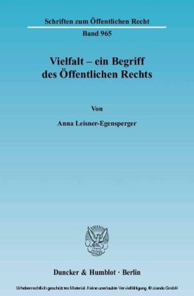 Vielfalt - ein Begriff des Öffentlichen Rechts.