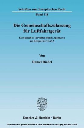 Die Gemeinschaftszulassung für Luftfahrtgerät.
