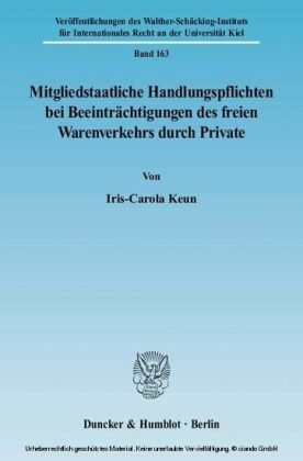 Mitgliedstaatliche Handlungspflichten bei Beeinträchtigungen des freien Warenverkehrs durch Private.