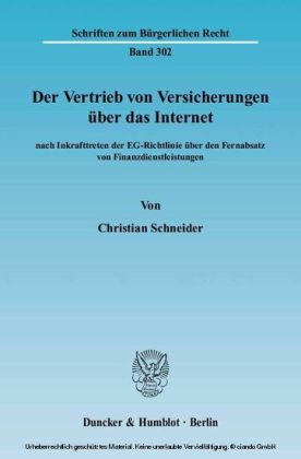 Der Vertrieb von Versicherungen über das Internet