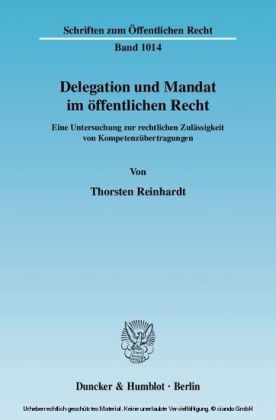 Delegation und Mandat im öffentlichen Recht.