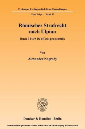 Römisches Strafrecht nach Ulpian.