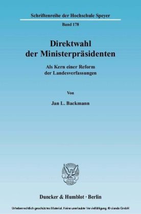 Direktwahl der Ministerpräsidenten.
