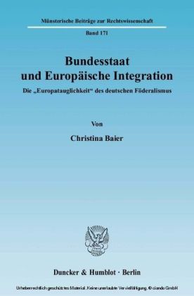 Bundesstaat und Europäische Integration.