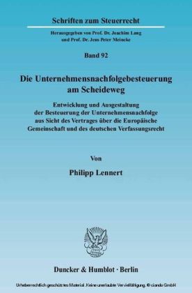 Die Unternehmensnachfolgebesteuerung am Scheideweg.