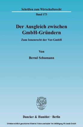 Der Ausgleich zwischen GmbH-Gründern. main product photo