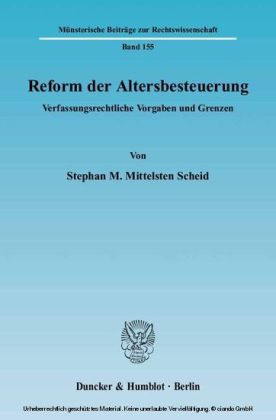 Reform der Altersbesteuerung.