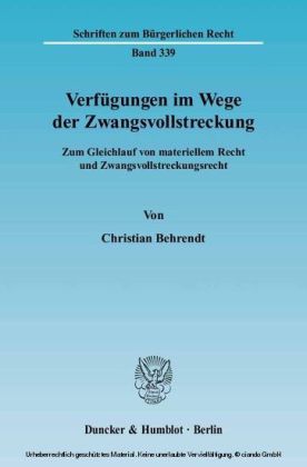 Verfügungen im Wege der Zwangsvollstreckung.