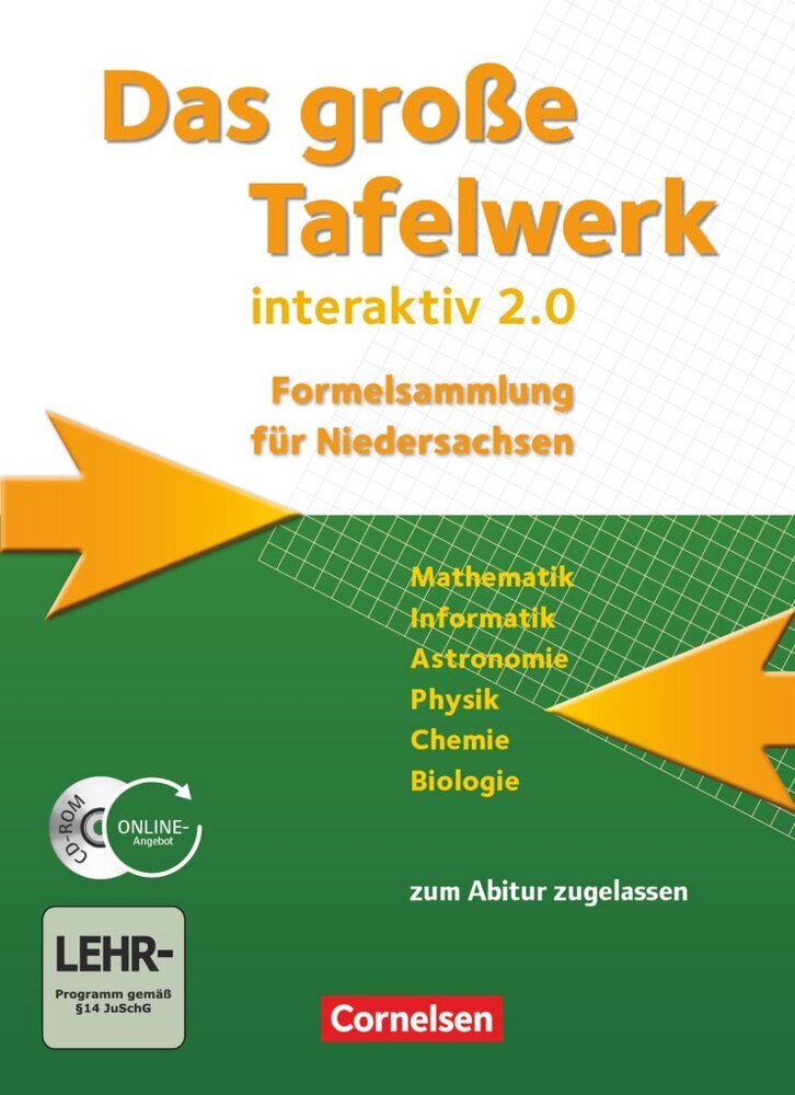 Das große Tafelwerk interaktiv 2.0 - Formelsammlung für die Sekundarstufen I und II - Niedersachsen main product photo