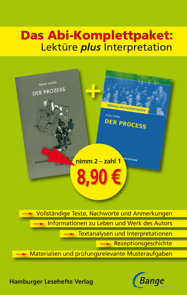 Der Prozess - Das Abi-Komplettpaket: Lektüre plus Interpretation. main product photo