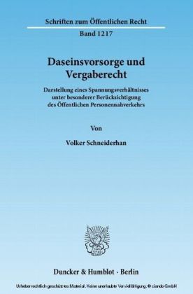 Daseinsvorsorge und Vergaberecht.