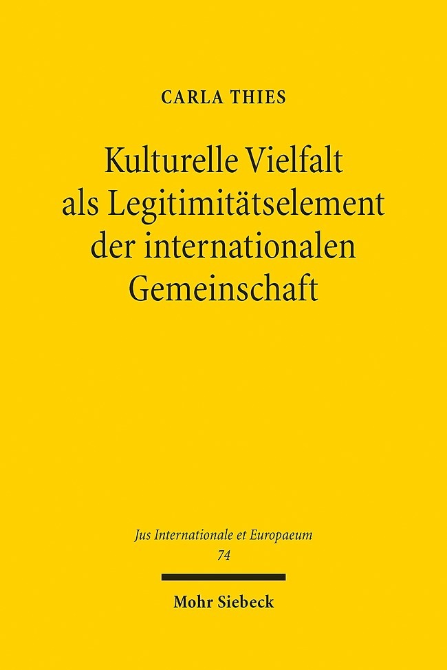 Kulturelle Vielfalt als Legitimitätselement der internationalen Gemeinschaft main product photo
