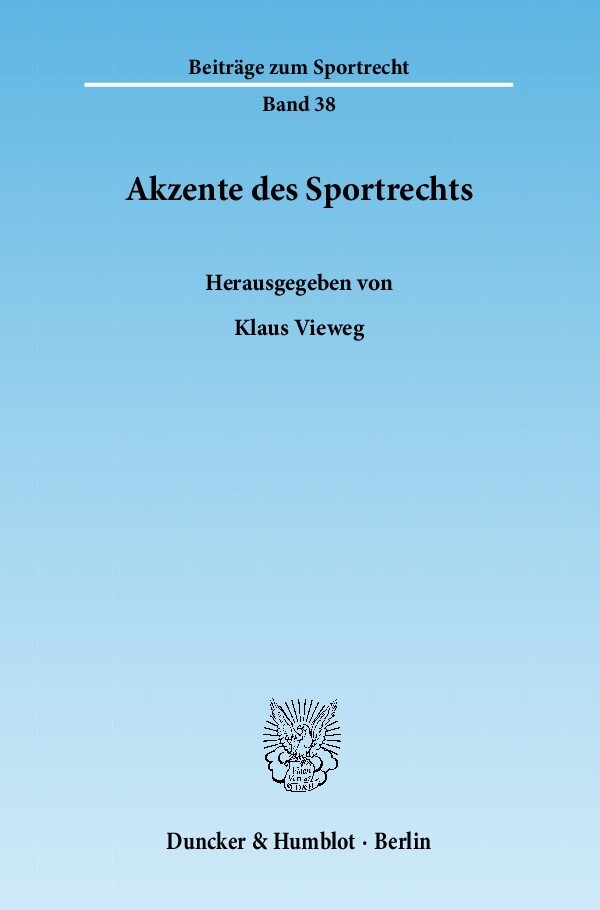 Akzente des Sportrechts. main product photo