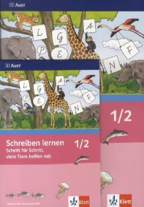 Schreiben lernen Schritt für Schritt, viele Tiere helfen mit