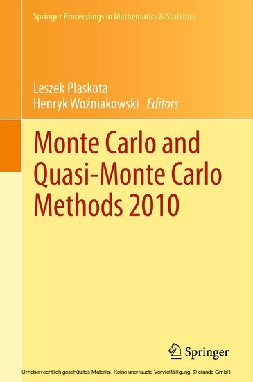 Monte Carlo and Quasi-Monte Carlo Methods 2010 main product photo