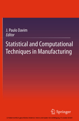 Statistical and Computational Techniques in Manufacturing