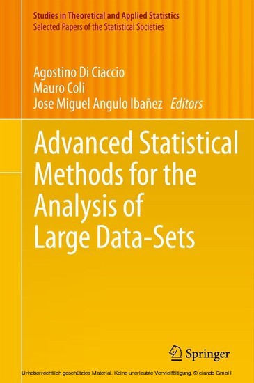 Advanced Statistical Methods for the Analysis of Large Data-Sets main product photo