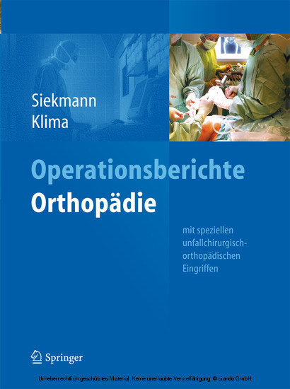Operationsberichte Orthopädie main product photo