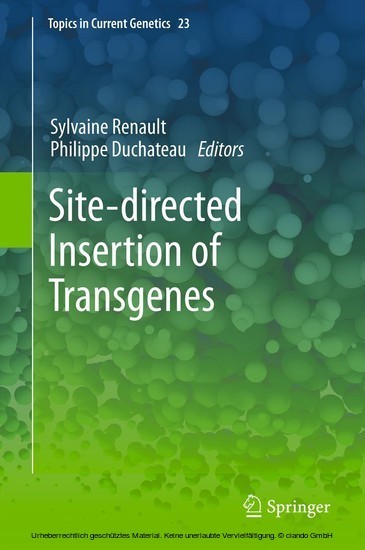 Site-directed insertion of transgenes main product photo