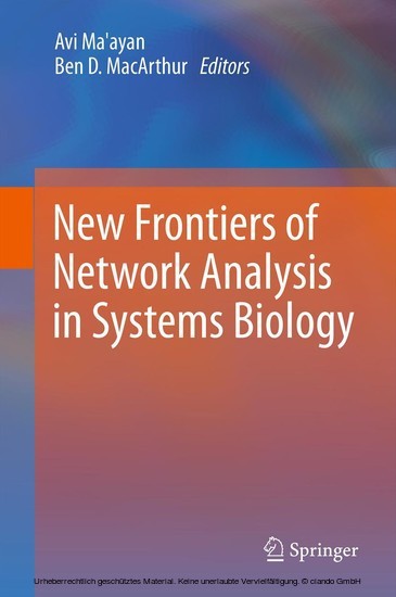 New Frontiers of Network Analysis in Systems Biology main product photo