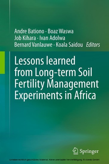 Lessons learned from Long-term Soil Fertility Management Experiments in Africa main product photo