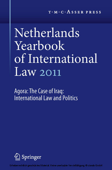Netherlands Yearbook of International Law 2011 main product photo